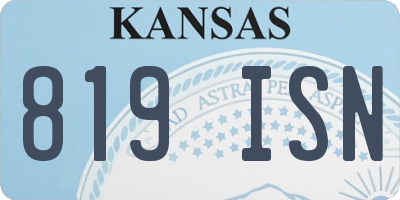 KS license plate 819ISN