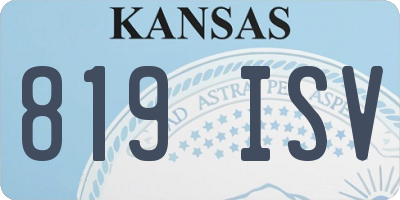KS license plate 819ISV