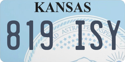 KS license plate 819ISY
