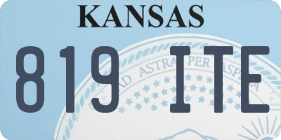 KS license plate 819ITE