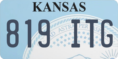 KS license plate 819ITG
