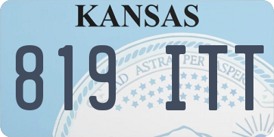 KS license plate 819ITT