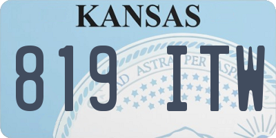 KS license plate 819ITW