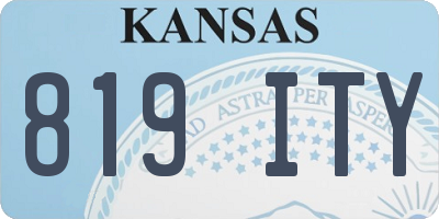 KS license plate 819ITY