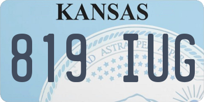 KS license plate 819IUG