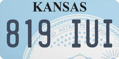 KS license plate 819IUI