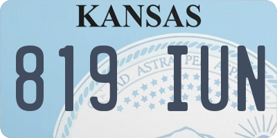 KS license plate 819IUN