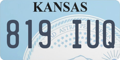 KS license plate 819IUQ