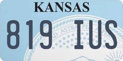 KS license plate 819IUS