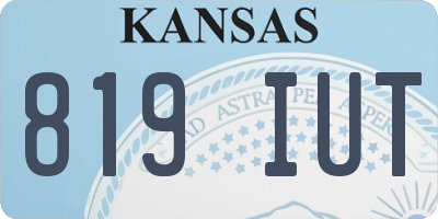 KS license plate 819IUT