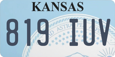 KS license plate 819IUV