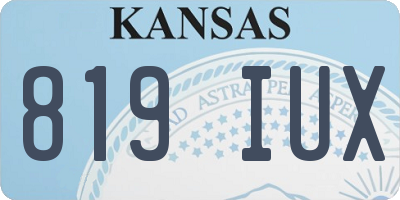 KS license plate 819IUX