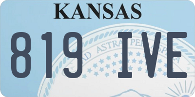 KS license plate 819IVE