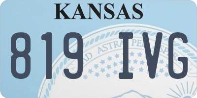KS license plate 819IVG