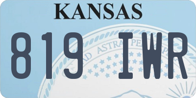 KS license plate 819IWR