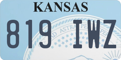 KS license plate 819IWZ