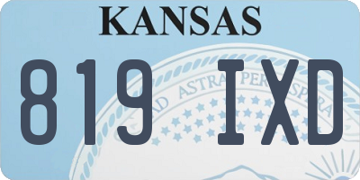 KS license plate 819IXD