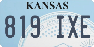 KS license plate 819IXE