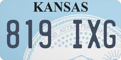 KS license plate 819IXG