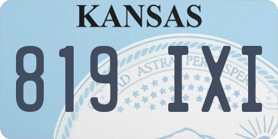 KS license plate 819IXI