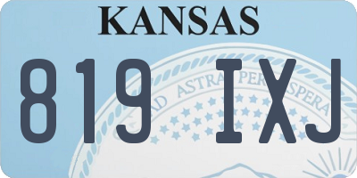 KS license plate 819IXJ