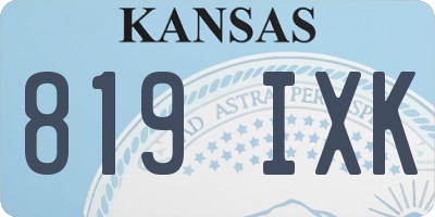 KS license plate 819IXK