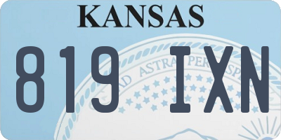 KS license plate 819IXN