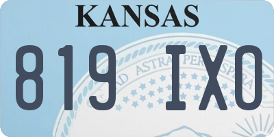 KS license plate 819IXO