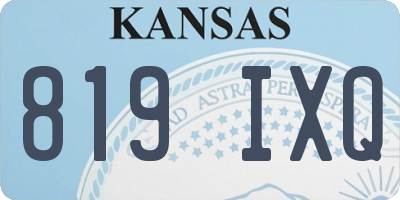 KS license plate 819IXQ