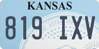 KS license plate 819IXV
