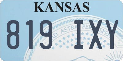 KS license plate 819IXY