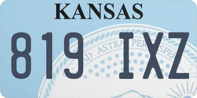 KS license plate 819IXZ