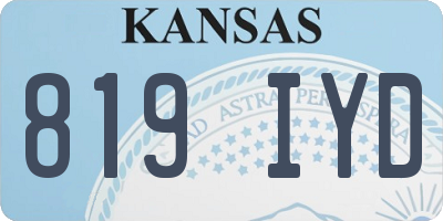 KS license plate 819IYD