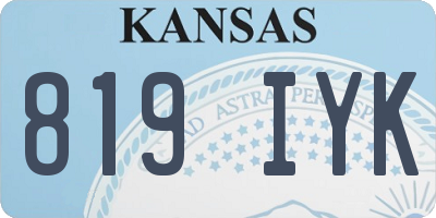 KS license plate 819IYK