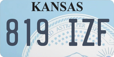 KS license plate 819IZF