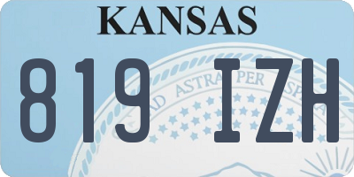KS license plate 819IZH