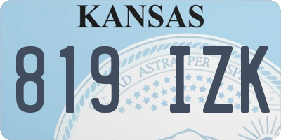 KS license plate 819IZK