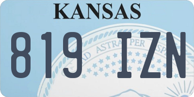 KS license plate 819IZN