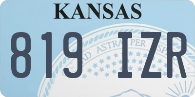 KS license plate 819IZR
