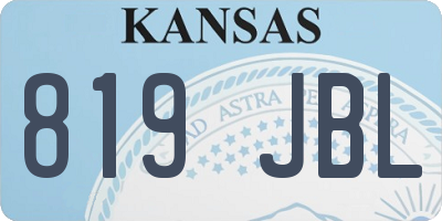 KS license plate 819JBL