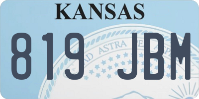 KS license plate 819JBM