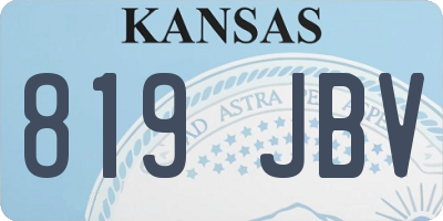 KS license plate 819JBV