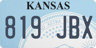 KS license plate 819JBX