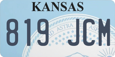 KS license plate 819JCM