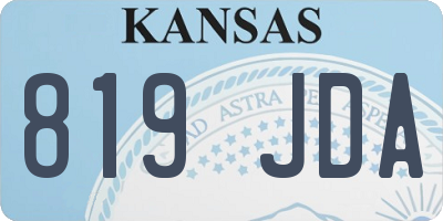 KS license plate 819JDA