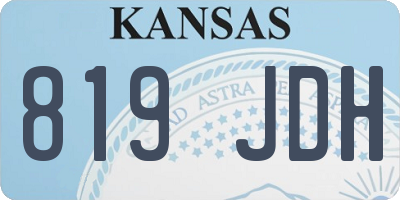 KS license plate 819JDH