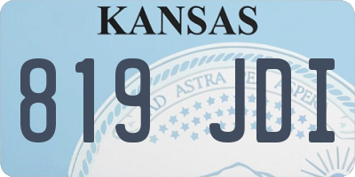KS license plate 819JDI