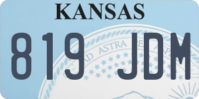 KS license plate 819JDM