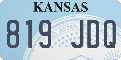 KS license plate 819JDQ