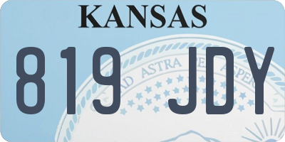 KS license plate 819JDY
